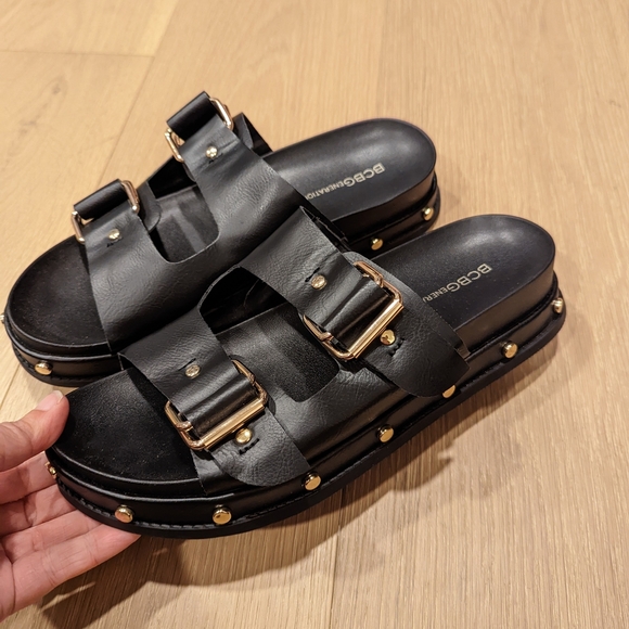 BCBGeneration Black Slide Sandals - Picture 7 of 9